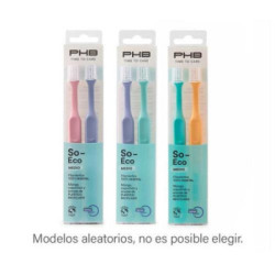 Cepillo Dental Adulto Phb Time To Care So Eco 2 Unidades Medio Duplo