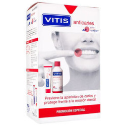 Vitis Anticaries Pack 1 Envase 100 Ml Pasta + 1 Envase 500 Ml Colutorio