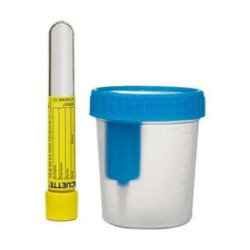 Envase Recogida Orina Sistema Vacio Con Tubo Aposan 100 Ml.