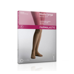 Farmalastic Media Larga Compresión Fuerte Blonda Reina